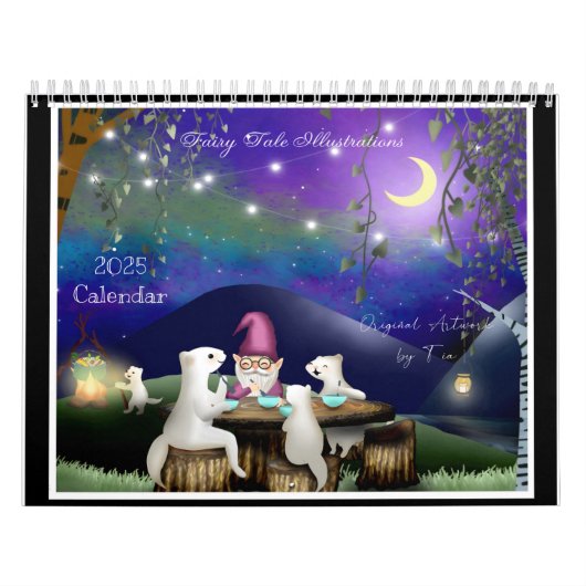 Handgeschilderde kinderboekillustratie 2025 kalender (Hoes)