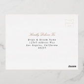 Handgeschilderde kleine bloemetjes Bloemen Lijst R Folie Feestdagen Briefkaart (Achterkant)