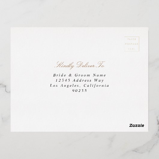 Handgeschilderde kleine bloemetjes Bloemen Lijst R Folie Feestdagen Briefkaart (Achterkant)