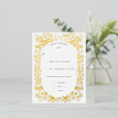 Handgeschilderde kleine bloemetjes Bloemen Lijst R Folie Feestdagen Briefkaart (Staand Voorkant)