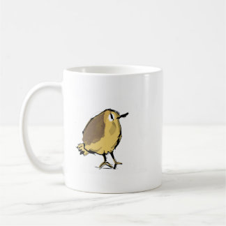 Handgeschilderde kleine vogel keramische koffiemok