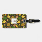 Handgeschilderde kleurrijke tropische vruchten Mon Bagagelabel (Voorkant horizontaal)