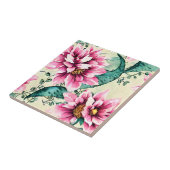 Handgeschilderde kunstzinnige Moderne  Schattige b Tegeltje (Zijkant)