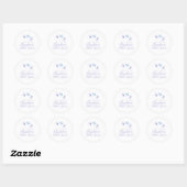 Handgeschilderde Libellen Paars Bruidsdouche Ronde Sticker (Vel)