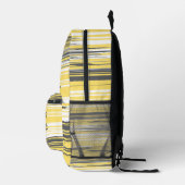 Handgeschilderde lijnen - geel bedrukte rugzak (Rechts)