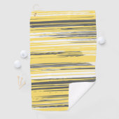 Handgeschilderde lijnen - geel golfhanddoek (Insitu)