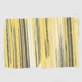 Handgeschilderde lijnen - geel golfhanddoek (Horizontaal)