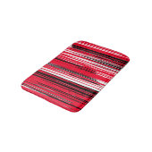 Handgeschilderde lijnen - rood badmat (Gekanteld)