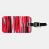 Handgeschilderde lijnen - rood bagagelabel (Voorkant horizontaal)