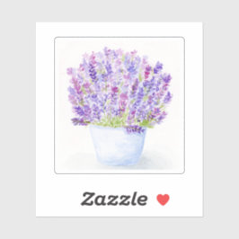 Handgeschilderde losse aquarel lavendel bloemen sticker