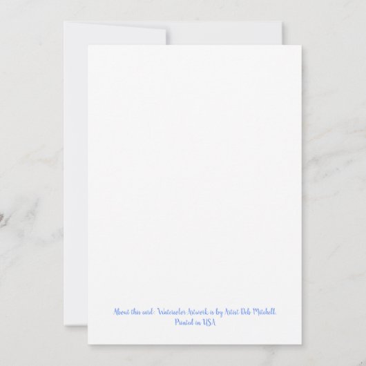 Handgeschilderde Losse Waterverf Hortensia Bloemen Bedankkaart (Achterkant)