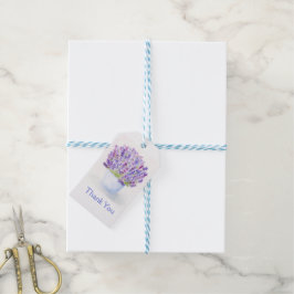 Handgeschilderde losse waterverf lavendel bloemen cadeaulabel