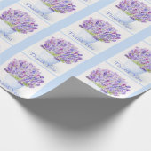 Handgeschilderde Losse Waterverf Lavendel Bloemen Cadeaupapier (Hoek)