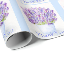 Handgeschilderde Losse Waterverf Lavendel Bloemen Cadeaupapier