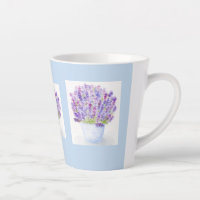 Handgeschilderde Losse Waterverf Lavendel Bloemen