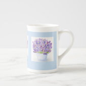 Handgeschilderde Losse Waterverf Lavendel Bloemen Porselein Kop (Rechts)