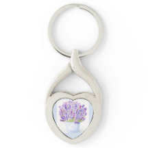 Handgeschilderde Losse Waterverf Lavendel Bloemen