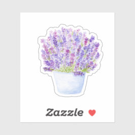 Handgeschilderde losse waterverf lavendel bloemmot sticker
