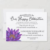 Handgeschilderde lotusbloem kaart (Achterkant)