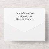 Handgeschilderde Magnolia Magnolia's Alles in Eén All In One Uitnodiging (Achterkant)