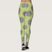 Handgeschilderde Mandala Klok Wijzerplaat 2 Leggings (Achterkant)