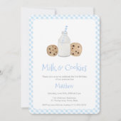 Handgeschilderde Melk & Cookies Jongen Verjaardags Kaart (Voorkant)