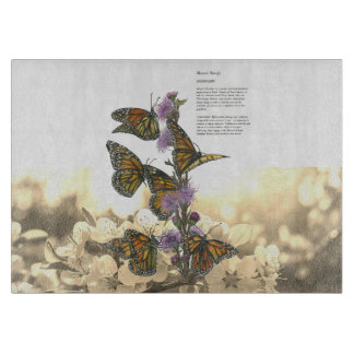 Handgeschilderde monarchvlinders snijplank