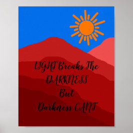 Handgeschilderde Mountain Landscape natuur Poster