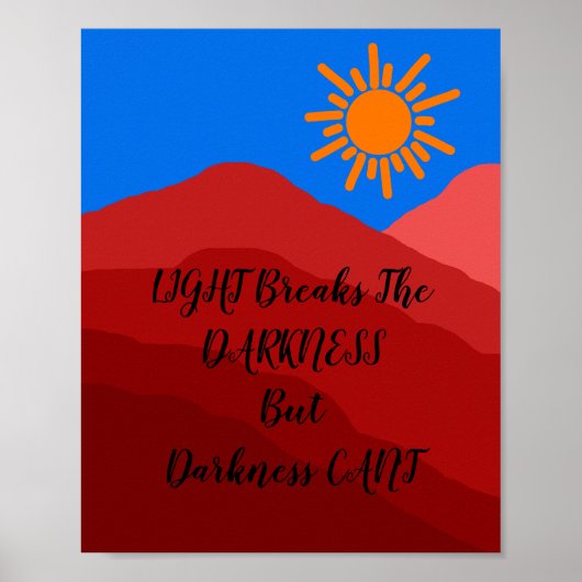 Handgeschilderde Mountain Landscape natuur Poster (Voorkant)