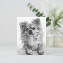 Handgeschilderde originele Chihuahua kunst Briefkaart