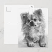 Handgeschilderde originele Chihuahua kunst Briefkaart (Voorkant / Achterkant)