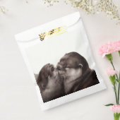 Handgeschilderde otters - Tender Moment Wildlife A Bedankzakje (Gezegeld)