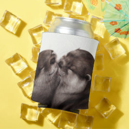 Handgeschilderde otters - Tender Moment Wildlife A Blikjeskoeler