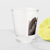 Handgeschilderde otters - Tender Moment Wildlife A Shot Glas (Links)