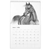 Handgeschilderde paarden kalender (Mar 2026)
