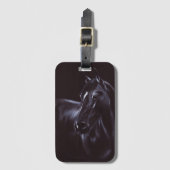 Handgeschilderde paardenkunst bagagelabel (Voorkant (verticaal))