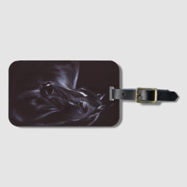 Handgeschilderde paardenkunst bagagelabel