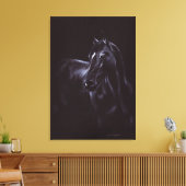 Handgeschilderde paardenkunst canvas afdruk (Insitu (Woonkamer))