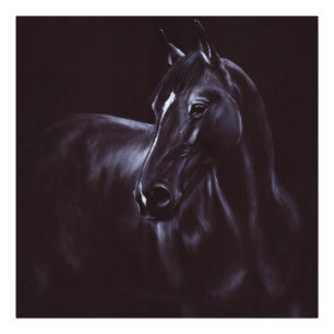 Handgeschilderde paardenkunst foto afdruk