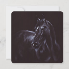 Handgeschilderde paardenkunst kaart