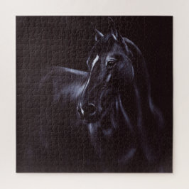 Handgeschilderde paardenkunst legpuzzel