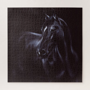 Handgeschilderde paardenkunst legpuzzel