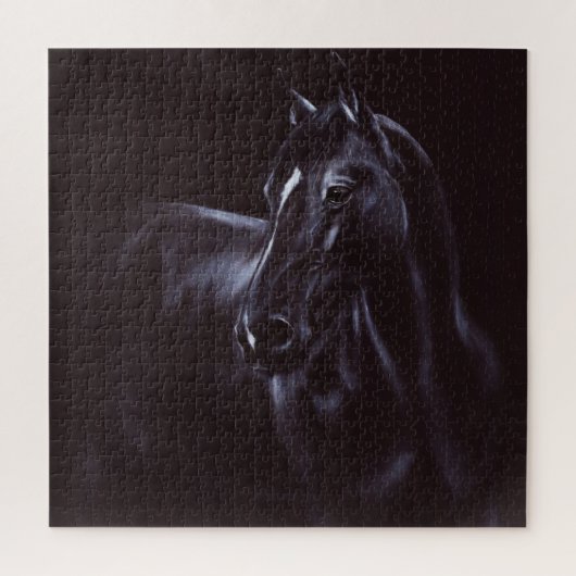 Handgeschilderde paardenkunst legpuzzel (Verticaal)