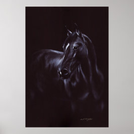 Handgeschilderde paardenkunst poster