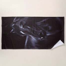 Handgeschilderde paardenkunst strandlaken