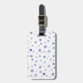 handgeschilderde polka stippen bagagelabel (Voorkant verticaal)