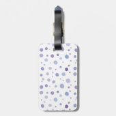handgeschilderde polka stippen bagagelabel (Achterkant verticaal)