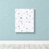 handgeschilderde polka stippen canvas afdruk (Insitu (Houten vloer))
