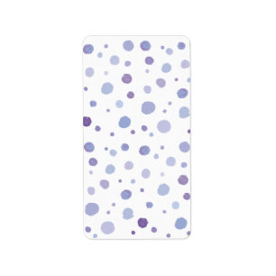 handgeschilderde polka stippen etiket