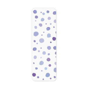 handgeschilderde polka stippen etiket